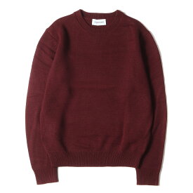 LITHIUM HOMME リチウムオム ニット 現行モデル CARIAGGI カシミヤ ウール クルーネック ニット セーター 7GG CARIAGGI CASHMERE CREW-NECK KNIT LH80-0107 トップス プルオーバー バーガンディー 長袖【メンズ】【中古】【新品同様】【K4092】