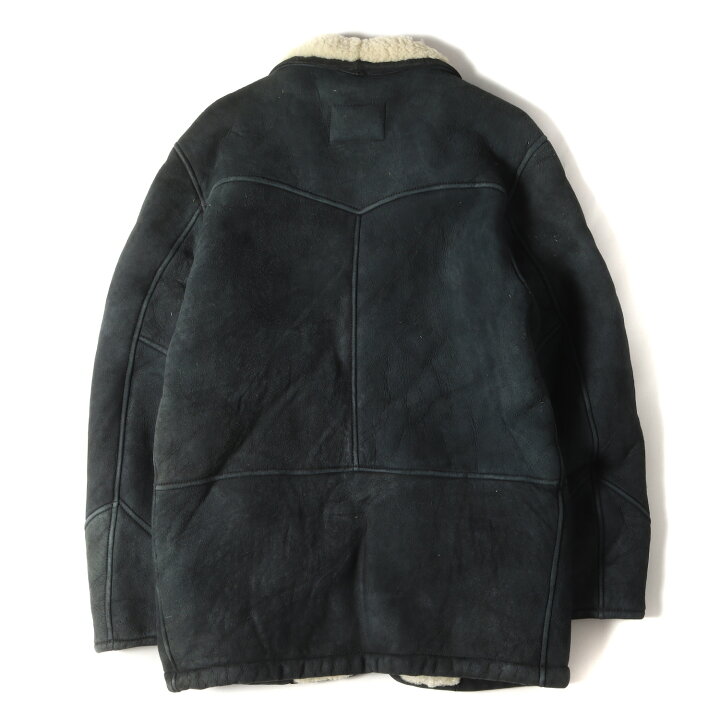 定価10万円 90s 極上ダブルフェイス ショート丈 ムートンランチコート 
