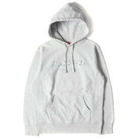 Supreme シュプリーム パーカー サイズ:S マルチカラー クラシックロゴ 刺繍 スウェット パーカー Multi Color Classic Logo Hooded 17SS ヘザーグレー トップス フーデッド フーディー【メンズ】【中古】【K4100】