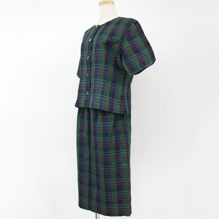 Burberrys ノーカラー セットアップ スカート 千鳥柄 ヴィンテージ  