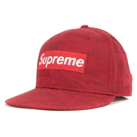 Supreme シュプリーム キャップ サイズ:7 1/2(59.6cm) 07SS NEW ERA ニューエラ タイガーカモ ボックスロゴ ベースボール キャップ Tiger Box Logo New era レッド 赤 帽子【メンズ】【中古】【K4063】