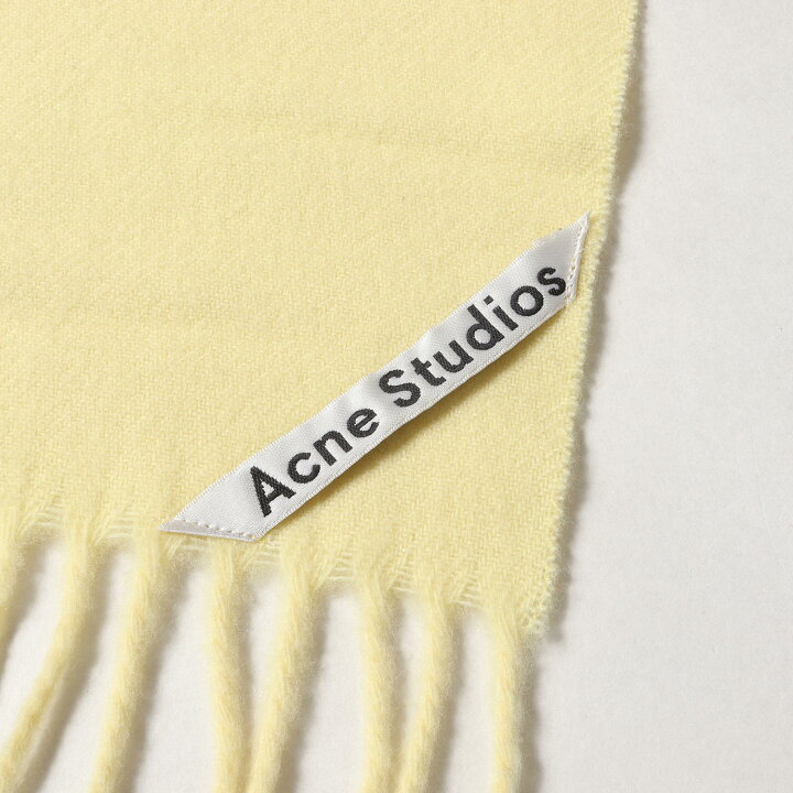 楽天市場】Acne アクネ ロゴ パッチ ウール ニット フリンジ マフラー  