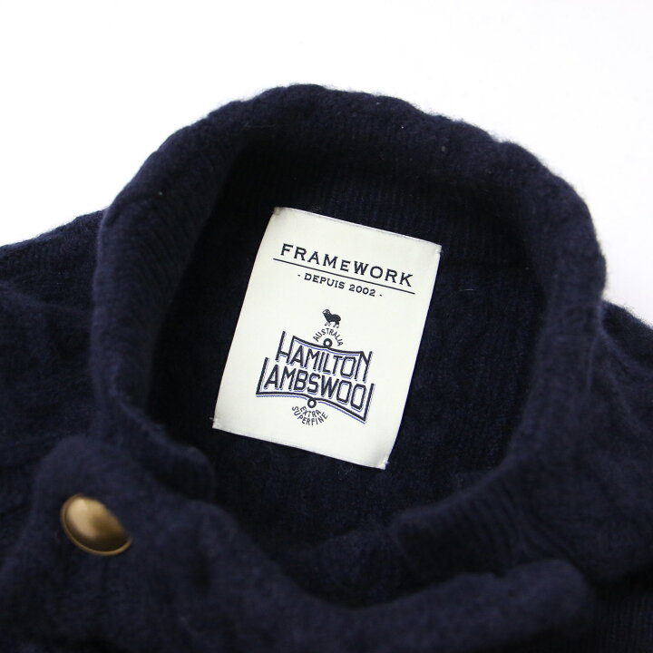楽天市場】FRAMe WORK フレームワーク ニット セーター ネイビー  