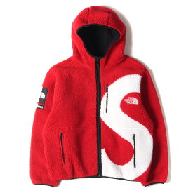 Supreme シュプリーム ジャケット サイズ:M 20AW THE NORTH FACE ノースフェイス Sロゴ フリース ジャケット S Logo Hooded Fleece Jacket レッド 赤 アウター ブルゾン コラボ【メンズ】【中古】【K4100】