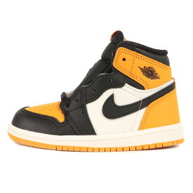 NIKE ナイキ サイズ:14.0cm JORDAN 1 RETRO HIGH OG TD TAXI (AQ2665-711) ジョーダン1 レトロ ハイ タクシー ブラック TD(キッズ) 8C スニーカー 子供靴 ベイビー【K4065】