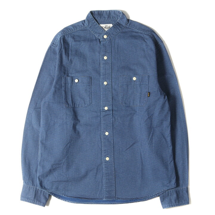楽天市場】CALEE キャリー シャツ サイズ:M ピンドット柄 インディゴ  