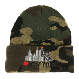 Supreme シュプリーム ビーニー 17AW I LOVE NEW YORK ロゴ ニット ビーニー I Love NY Beanie ウッドランドカモ 迷彩 ニットキャップ 帽子【メンズ】【K4068】