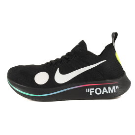 OFF-WHITE オフホワイト サイズ:26.0cm NIKE ZOOM FLY MERCURIAL FLYKNIT (AO2115-001) ナイキ ズーム フライ マーキュリアル フライニット ブラック 黒 US8 ローカット スニーカー シューズ 靴 コラボ【メンズ】【中古】【美品】【K4061】