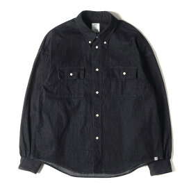 visvim ビズビム シャツ サイズ:2 23SS オーバーダイ ワンウォッシュ デニム ボタンダウン シャツ SS PALMER B.D. SHIRT ONE WASH インディゴ トップス カジュアルシャツ【メンズ】【中古】【美品】【K4061】