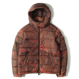 MONCLER モンクレール ダウン ジャケット サイズ:2 迷彩柄 フード付き ナイロン ダウンジャケット MAYA C20914036605 539AS マヤ カモフラージュ 総柄 マルチカラー アウター ブルゾン コート【メンズ】【中古】【K4058】