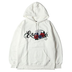 EXAMPLE エグザンプル パーカー サイズ:XL 21AW フラワー刺繍 スウェット パーカー FLOWER EMBROIDERY LOGO HOODIE ホワイト 白 トップス フーディー【メンズ】【K4060】