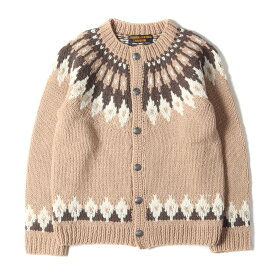 STANDARD CALIFORNIA スタンダードカリフォルニア カーディガン サイズ:L コンチョボタン ローゲージ ウール ハンド ニット カーディガン SD Hand Knit Lopi Cardigan KNITWEAR ベージュ トップス セーター【メンズ】【中古】【美品】【K4060】