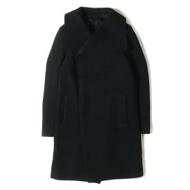 LITHIUM HOMME リチウムオム コート サイズ:42 20AW メルトン ハイネック ラップ コート HIGH-NECK WRAP COAT LH20-7210 フライフロント 比翼仕立て ブラック 黒 アウター ジャケット 上着【メンズ】【中古】【美品】【K4043】