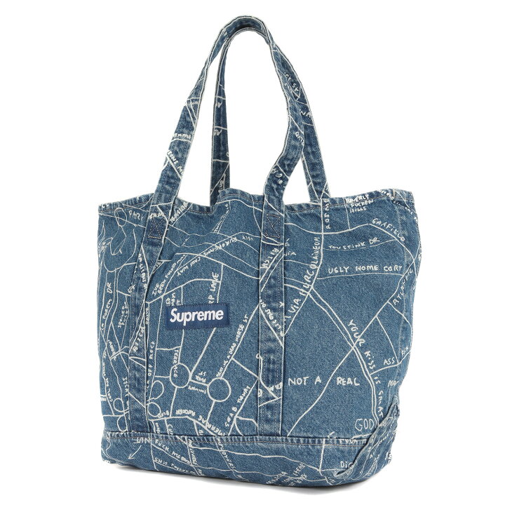 楽天市場】Supreme シュプリーム バッグ 19SS Gonz Map Denim Tote 