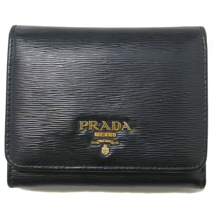 楽天市場】PRADA プラダ 財布 3つ折り財布 コンパクトウォレット ロゴ  