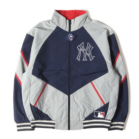 Supreme シュプリーム ジャケット サイズ:M 21AW New York Yankees MLB Track Jacket ニューヨーク・ヤンキース ナイロン トラックジャケット ネイビー グレー アウター ブルゾン コラボ 上着【メンズ】【K4099】