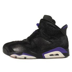 NIKE ナイキ サイズ:28.0cm AIR JORDAN 6 RETRO SP COW FUR (AR2257-005) エアジョーダン6 レトロ ハラコ ブラック ダークコンドル US10 ハイカット スニーカー シューズ 靴【メンズ】【中古】【K4111】