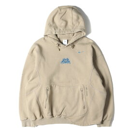 OFF-WHITE オフホワイト パーカー サイズ:XL 22AW NIKE ナイキ グラフィック オーバーサイズ スウェットパーカー FLC HOODIE カーキ トップス フーディー【メンズ】【K4041】