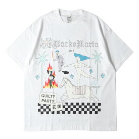 WACKO MARIA ワコマリア Tシャツ サイズ:XL 23AW 世界平和プロジェクト グラフィック クルーネックTシャツ CREW NECK T-SHIRT ホワイト 白 トップス カットソー 半袖Tシャツ【メンズ】