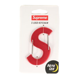 Supreme シュプリーム 21AW Nite Ize ナイトアイズ Sロゴ キーチェーン カラビナ S Logo Keychain レッド コラボ ブランド アイテム 小物【メンズ】【K4058】