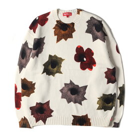 Supreme シュプリーム ニット サイズ:L 22SS Nate Lowman ネイト・ロウマン バレットホール&フラー コットンニット セーター Nate Lowman Sweater ホワイト 白 トップス 長袖【メンズ】【中古】【美品】