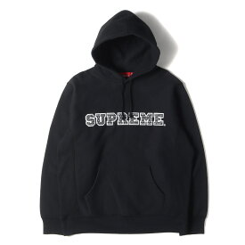 Supreme シュプリーム パーカー サイズ:L 19AW メッセージロゴ柄 カレッジロゴ ワッペン スウェットパーカー The Most Hooded Sweatshirt ブラック 黒 トップス フーデッド スウェットシャツ【メンズ】【中古】【新品同様】【K4037】