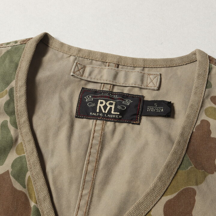 楽天市場】RRL ダブルアールエル ベスト サイズ:S ダックハンターカモ 