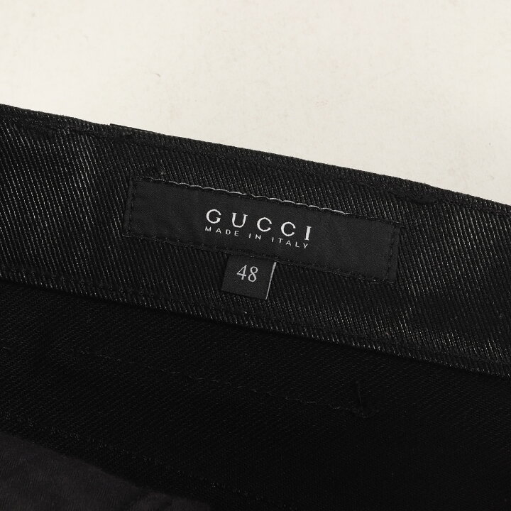 楽天市場】GUCCI グッチ パンツ サイズ:48 GG ロゴ レザー パッチ 
