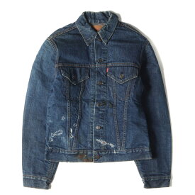 Levis リーバイス デニム ジャケット サイズ:36 70s 70505-0317 4th ブランケット付き デニムジャケット Gジャン インディゴ 65% アウター ブルゾン 上着【メンズ】【中古】【K4063】