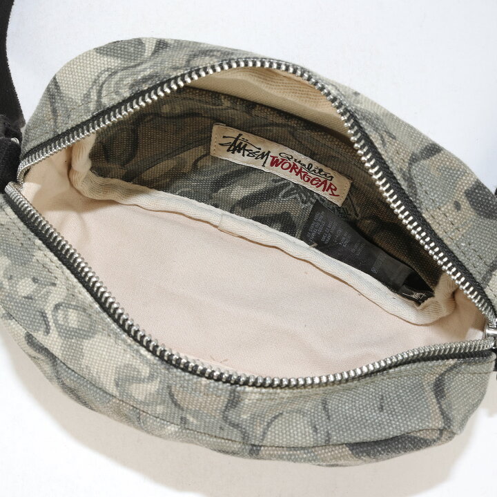 STUSSY ステューシー 23SS カモフラージュ キャンバス ポーチ ショルダーバッグ Canvas Side Pouch 迷彩 Veil Camo ブランド カバン メンズ 中古 美品 K4896 ブランド古着のBEEGLE by Boo-Bee