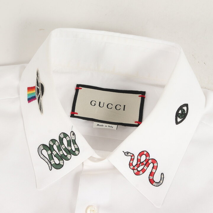 楽天市場】GUCCI グッチ シャツ サイズ:16 19AW シンボルズ 刺繍 