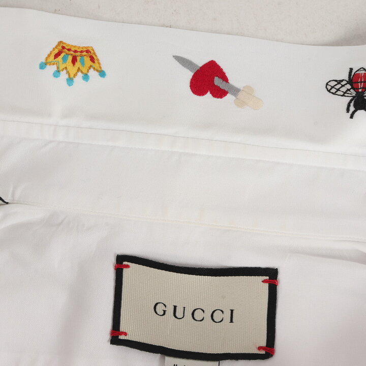 楽天市場】GUCCI グッチ シャツ サイズ:16 19AW シンボルズ 刺繍 