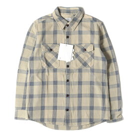 visvim ビズビム シャツ サイズ:1 インディゴチェック フランネルシャツ BLACK ELK FLANNEL INDIGO CHECK ベージュ インディゴ トップス カジュアルシャツ 長袖【メンズ】【中古】【美品】【K4058】