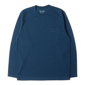 GOLDWIN ゴールドウイン Tシャツ サイズ:M 21SS ビッグ ロゴ ロングスリーブ ポケット 長袖Tシャツ BIG LOGO L/S PKT T GM42147P トップス カットソー ロンT コバルトブルー【メンズ】【K4040】