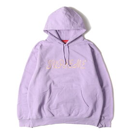 Supreme シュプリーム パーカー サイズ:L 23SS スクリプトロゴ スウェットパーカー Script Hooded Sweatshirt バイオレット トップス フーディー【メンズ】【中古】【K4070】