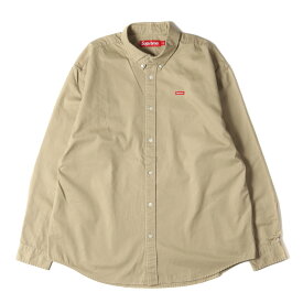 Supreme シュプリーム シャツ サイズ:L 23AW スモールボックスロゴ ボタンダウン 長袖シャツ Small Box Shirt タン トップス カジュアルシャツ 【メンズ】【中古】【美品】【K4064】