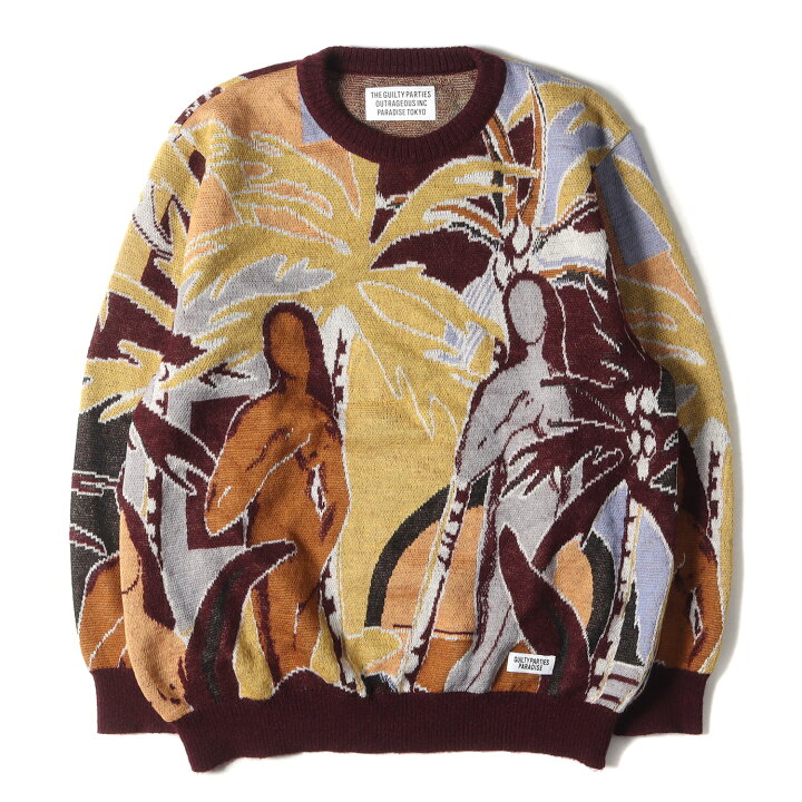 楽天市場】WACKO MARIA ワコマリア ニット サイズ:L 22AW パラダイス図  