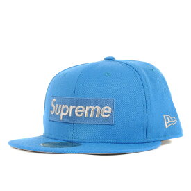 Supreme シュプリーム キャップ サイズ:7 1/2(59.6cm) 20SS NEW ERA ニューエラ ミリオンダラー ボックスロゴ ベースボールキャップ $1M Metallic Box Logo New Era ライトブルー ニューエラ コラボ 帽子【メンズ】【中古】【美品】【K4056】