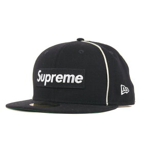 Supreme シュプリーム キャップ サイズ:7 5/8(60.6cm) 17SS NEW ERA パイピング ボックスロゴ ベースボールキャップ Box Logo Piping New Era ネイビー 紺 ニューエラ コラボ 帽子【メンズ】【中古】【美品】【K4065】