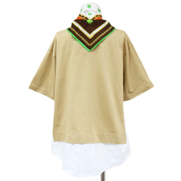 楽天市場】MUVEIL ミュベール カットソー Tシャツ ベージュ ホワイト  