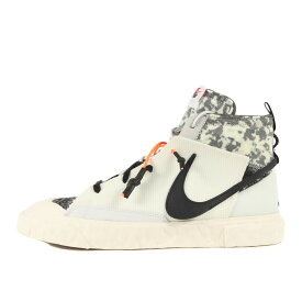 READYMADE レディメイド サイズ:28.5cm 21SS NIKE BLAZER MID WHITE (CZ3589-100) ナイキ ブレザー ミッド ホワイト ブラック 白黒 US10.5 コラボ ミドルカット スニーカー シューズ 靴【メンズ】【K4111】