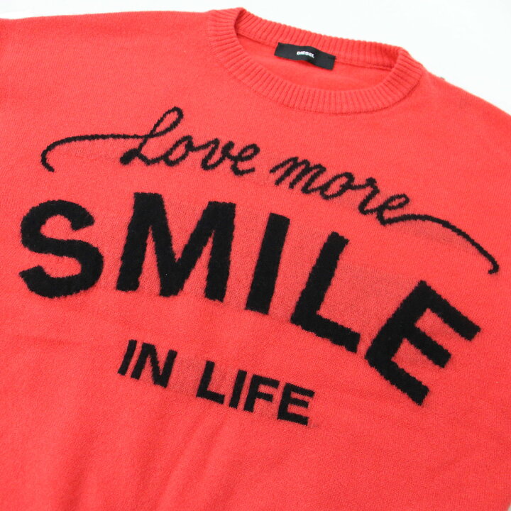 楽天市場】DIESEL ディーゼル ニット ウール カシミヤ レッド XS SMILE  