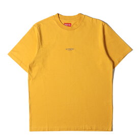 Supreme シュプリーム Tシャツ サイズ:S 18AW スモール ブランドロゴ クルーネック 半袖Tシャツ First & Best Tee ゴールド トップス カットソー【メンズ】【中古】【美品】【K4104】