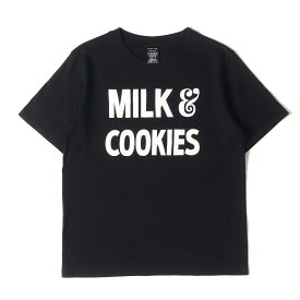 NUMBER (N)INE ナンバーナイン Tシャツ サイズ:2 復刻モデル MILK & COOKIESロゴ クルーネック 半袖Tシャツ ブラック 黒 トップス カットソー【メンズ】【中古】【美品】【K4051】