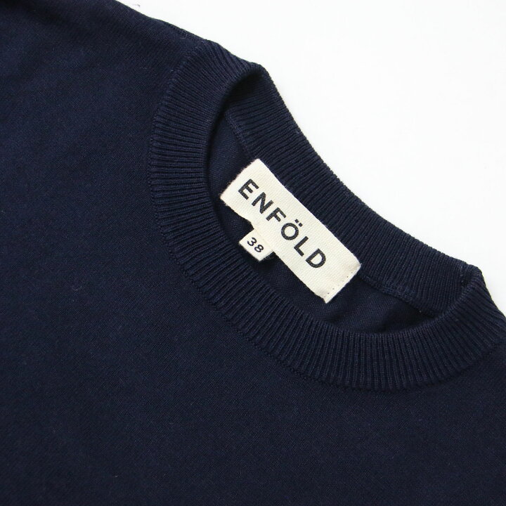 楽天市場】ENFOLD エンフォルド ニット ネイビー 紺 38(M) シルク 絹  