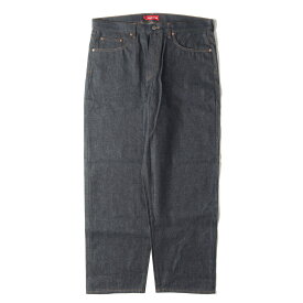 Supreme シュプリーム パンツ サイズ:36 23SS Rigid Baggy Jean クラシックロゴ刺繍 リジッド バギー デニムパンツ インディゴ 日本製 ボトムス ジーンズ ジーパン【メンズ】【中古】【新品同様】【K4092】