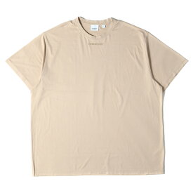 BURBERRY バーバリー Tシャツ サイズ:XL 22SS ラバーロゴ バック グラフィック オーバー サイズ クルーネック 半袖Tシャツ ビッグシルエット ベージュ トップス カットソー【メンズ】【中古】【美品】【K4102】