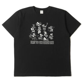 CALEE キャリー Tシャツ サイズ:XL 21SS Disney ディズニー ミッキーマウス クルーネック 半袖Tシャツ Multi Player T-Shirt ブラック 黒 コラボ トップス カットソー【メンズ】【中古】【美品】【K4103】
