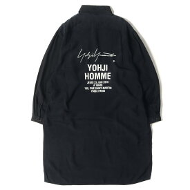 Yohji Yamamoto Ys ヨウジヤマモト シャツ サイズ:3 8SS キュプラクロス スタッフシャツ HW-B08-212 ロング 長袖 ブラック 黒 日本製 トップス カジュアルシャツ【メンズ】【中古】【K4059】