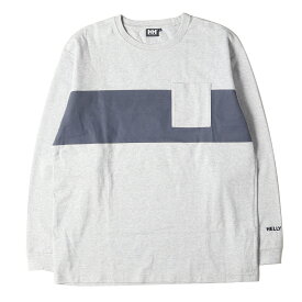 HELLY HANSEN ヘリーハンセン Tシャツ サイズ:L ポケット付き ボーダー ヘビーウェイト ロングスリーブTシャツ L/S Border Tee HE32069 トップス 長袖 ロンT カットソー グレー 【メンズ】【中古】【K4062】